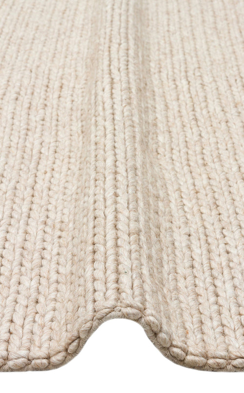 Modern Jute Kilim - Beige Hand Woven Carpet With Natural Sweater Pattern Flatweave