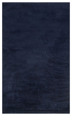 Modern Area Rug – Navy Blue Machine Made Rug | Soft Textured, Dust Free Carpet