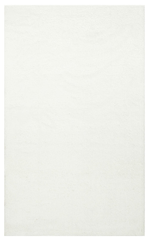 Modern Machine Made Rug | White Area Rug - Soft Textured Dust Free Carpet
