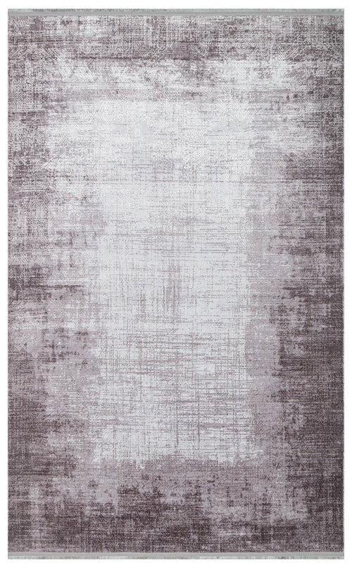 Modern Non Slip Rug – Grey Textured Machine Made Carpet with Non Slip Base