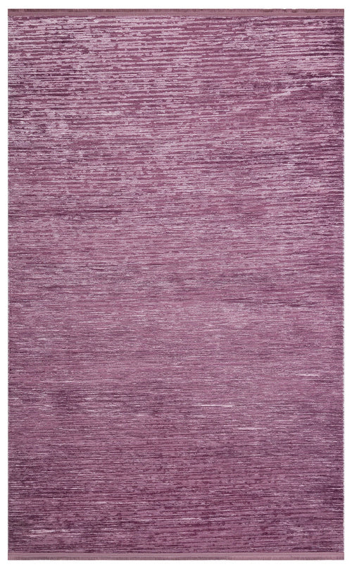 Modern Non Slip Area Rug – Purple Machine Made Carpet With Soft Textured Pile