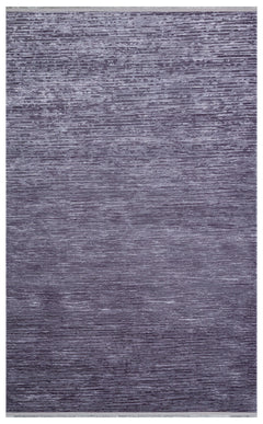 Modern Non Slip Rug – Navy Blue Machine Made Carpet With Textured Pile