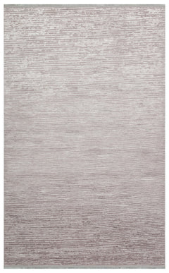 Cream Striped Area Rug - Machine Made Rug | Non Slip Carpet, Soft Textured Pile