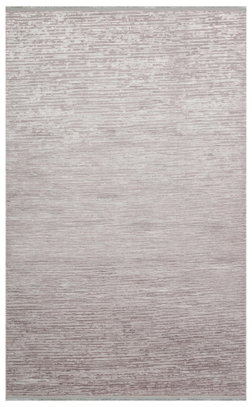 Cream Striped Area Rug - Machine Made Rug | Non Slip Carpet, Soft Textured Pile