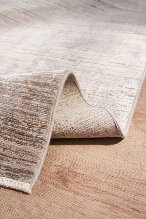 Modern Bamboo Area Rug – Machine Made Cream Carpet for Living Room & Kitchen