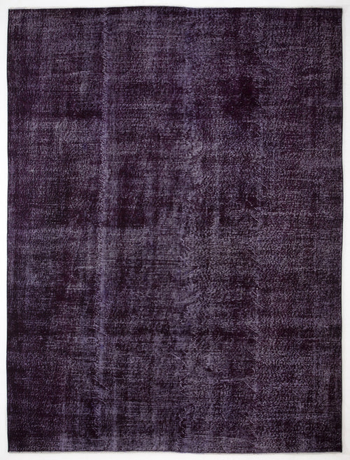 Atina Purple Vintage Wool Handmade Area Rug 7'3" x 9'10"