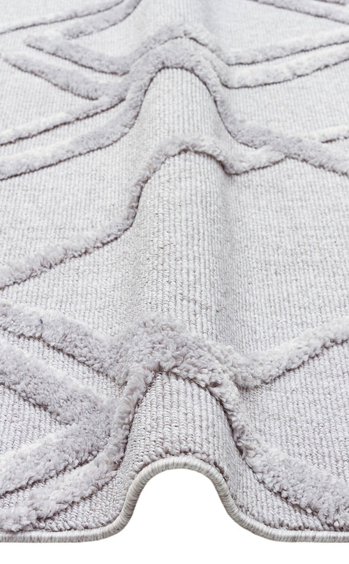 Scandinavian Geometric Rug - Modern Grey Area Rug | Dustproof, Soft Textured Carpet