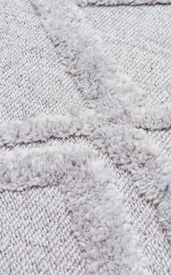 Scandinavian Geometric Rug - Modern Grey Area Rug | Dustproof, Soft Textured Carpet