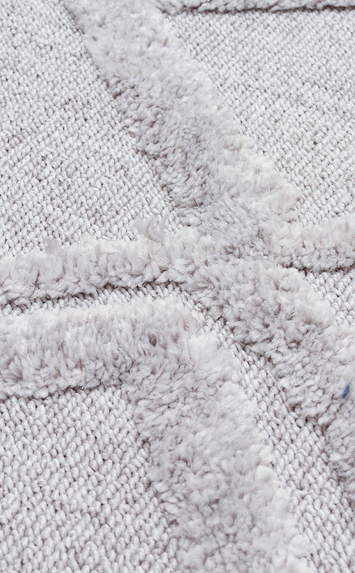 Scandinavian Geometric Rug - Modern Grey Area Rug | Dustproof, Soft Textured Carpet