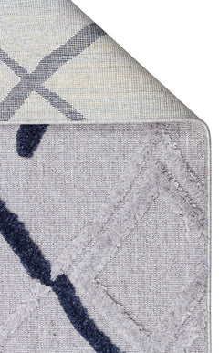 Scandinavian Geometric Rug – Grey Area Rug With Soft Textured Pattern