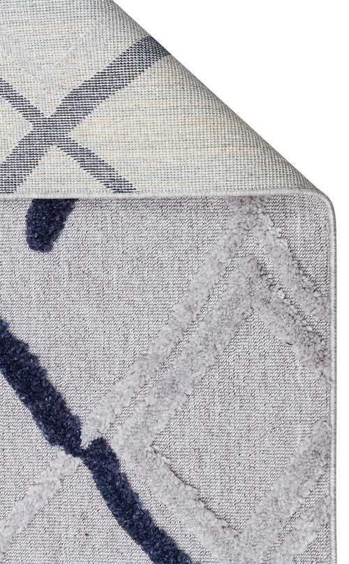 Scandinavian Geometric Rug – Grey Area Rug With Soft Textured Pattern