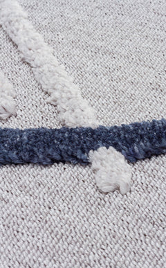 Scandinavian Geometric Rug – Grey Area Rug With Soft Textured Pattern