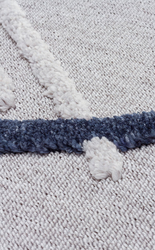 Scandinavian Geometric Rug – Grey Area Rug With Soft Textured Pattern