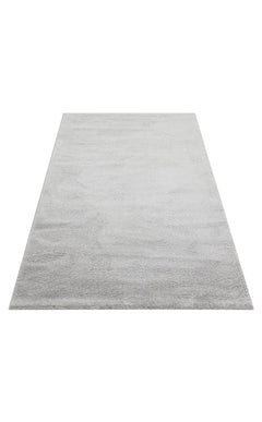 Modern Grey Area Rug - Machine Made Rug, Soft Textured Flatweave Carpet