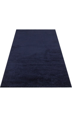 Modern Area Rug – Navy Blue Machine Made Rug | Soft Textured, Dust Free Carpet