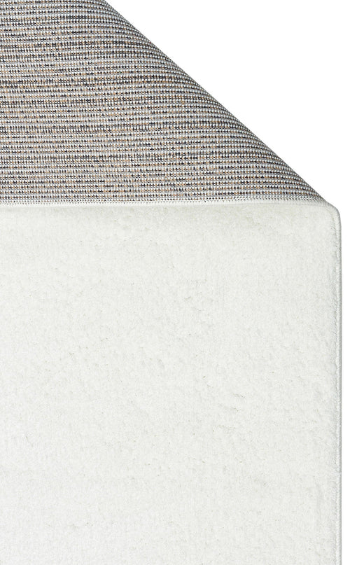 Modern Machine Made Rug | White Area Rug - Soft Textured Dust Free Carpet