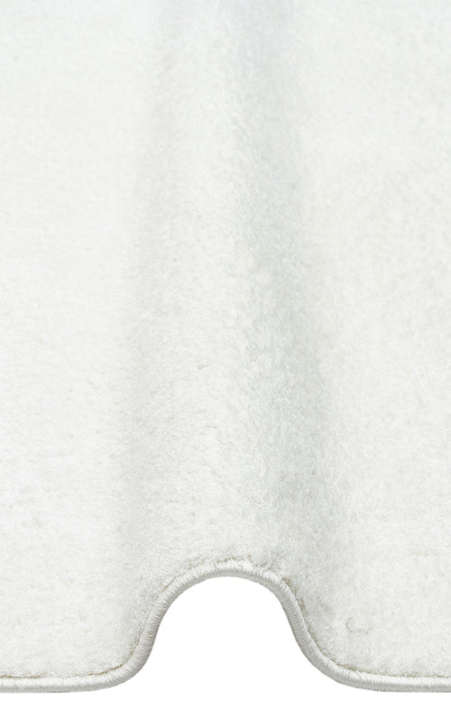 Modern Machine Made Rug | White Area Rug - Soft Textured Dust Free Carpet