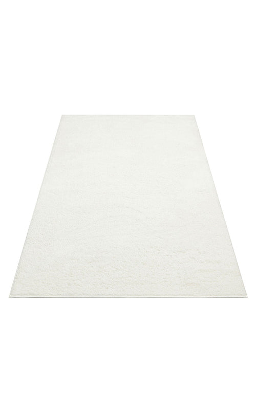 Modern Machine Made Rug | White Area Rug - Soft Textured Dust Free Carpet