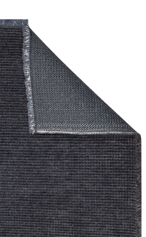 Modern Non Slip Kilim - Anthracite Flatweave Rug | Washable Non Slip Area Rug