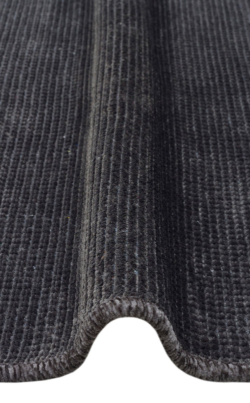 Modern Non Slip Kilim - Anthracite Flatweave Rug | Washable Non Slip Area Rug