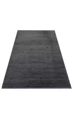 Modern Non Slip Kilim - Anthracite Flatweave Rug | Washable Non Slip Area Rug