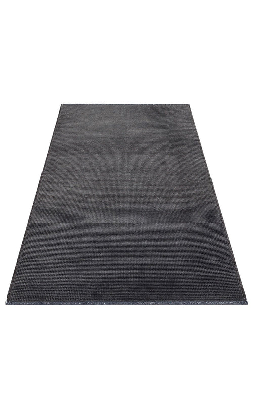 Modern Non Slip Kilim - Anthracite Flatweave Rug | Washable Non Slip Area Rug