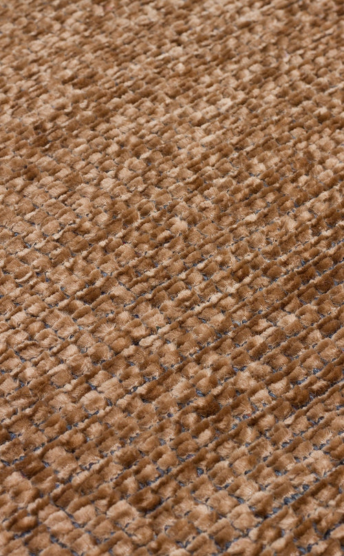 Modern Non Slip Kilim - Brown Flat Weave Rug | Washable Non Slip Carpet by Eko