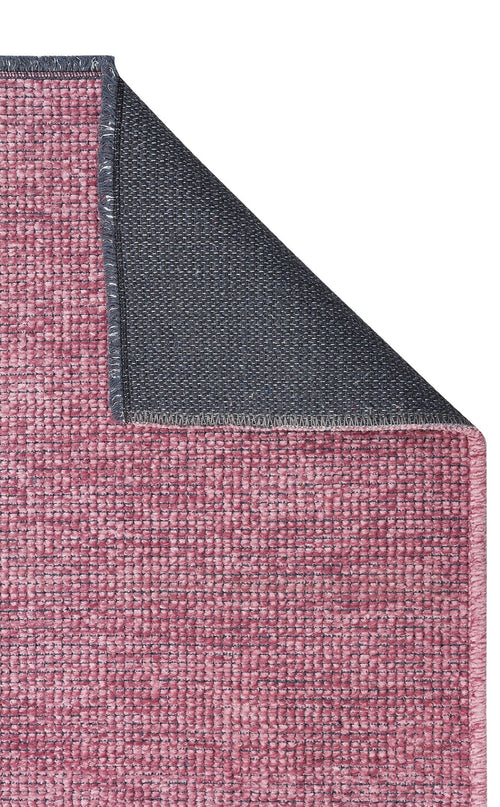 Modern Non Slip Kilim - Pink Flatweave Rug | Washable Non Slip Area Rug