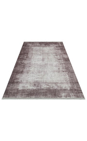 Modern Non Slip Rug – Grey Textured Machine Made Carpet with Non Slip Base