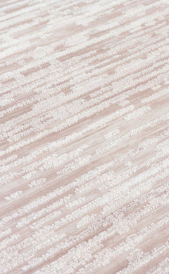 Modern Non Slip Rug - Machine Made Cream Textured Area Floor Rug With Anti Slip Base