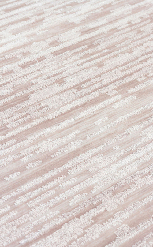 Modern Non Slip Rug - Machine Made Cream Textured Area Floor Rug With Anti Slip Base