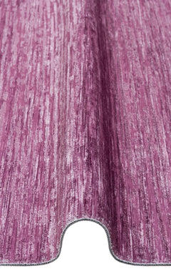 Modern Non Slip Area Rug – Purple Machine Made Carpet With Soft Textured Pile