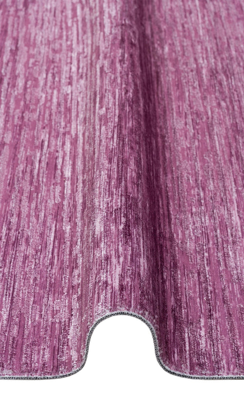 Modern Non Slip Area Rug – Purple Machine Made Carpet With Soft Textured Pile