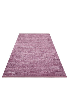 Modern Non Slip Area Rug – Purple Machine Made Carpet With Soft Textured Pile