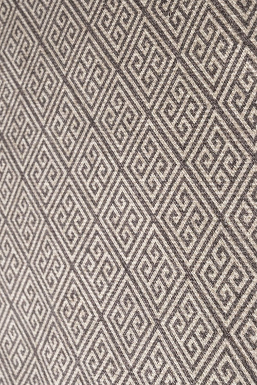 Beige Geometric Area Rug - Cotton Chenille Digital Print Carpet for Living Room