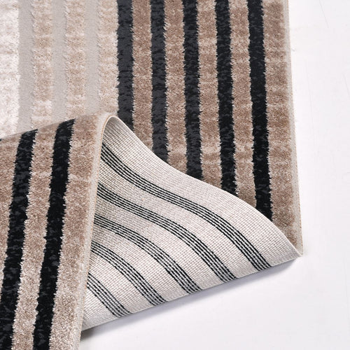 Machine Made Area Rug – Cream Frame Design Rug with Laser Cut Edges