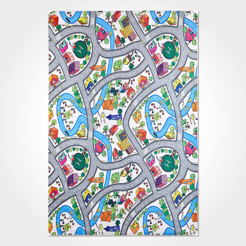 Kids Chenille Rug – Machine Made Cotton Kids Rug with Washable Non Slip Sole by Crea