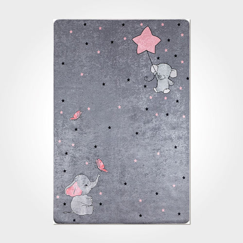 Kids Animal Rug – Washable Non Slip Chenille Cotton Carpet With Soft Polyester