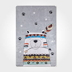 Kids Digital Print Rug – Washable Non Slip Polyester Chenille Carpet Mat