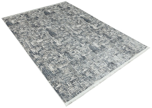 Vintage Area Rug – Machine Made Grey Cotton Wool Blend Washable Anti Slip Carpet