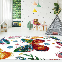 Kids Digital Print Rug – Washable Non Slip Polyester Chenille & Cotton Yarn Carpet