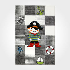 Kids Digital Print Rug - Washable Non Slip Polyester Chenille Carpet for Playroom