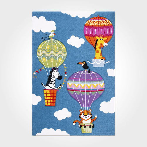 Kids Digital Print Rug – Washable Non Slip Polyester Chenille Carpet For Playroom