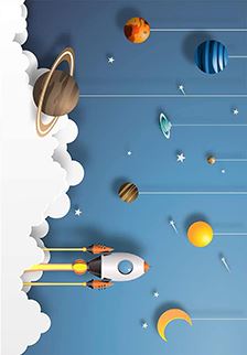 Kids Blue Rug - Machine Made Cotton Chenille Carpet With Washable Non Slip Sole