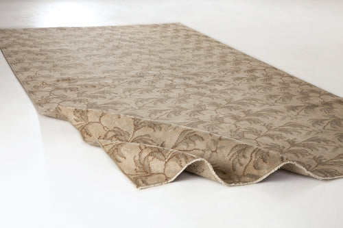 Atina Beige Vintage Wool Handmade Area Rug 4'10" x 8'4"