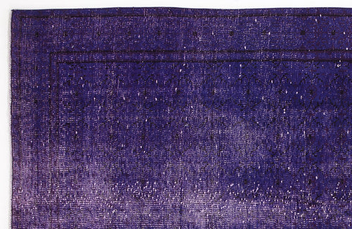 Atina Purple Vintage Wool Handmade Area Rug 5'2" x 9'0"