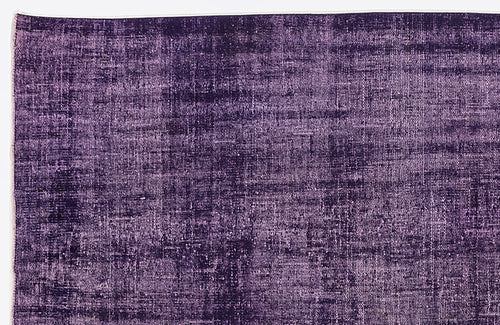Atina Purple Vintage Wool Handmade Area Rug 4'11" x 9'3"