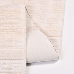 Maliyah Cream Geometric Machine Made Area Rug