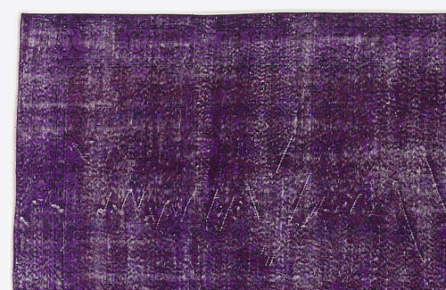 Atina Purple Vintage Wool Handmade Area Rug 5'5" x 9'0"