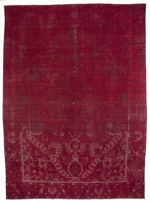 Epir Red Vintage Wool Handmade Area Rug 9'5" x 12'8"